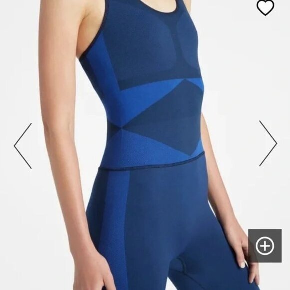 Tory Burch Sport Blue Seamless Unitard Jumpsuit - Picture 2 of 8